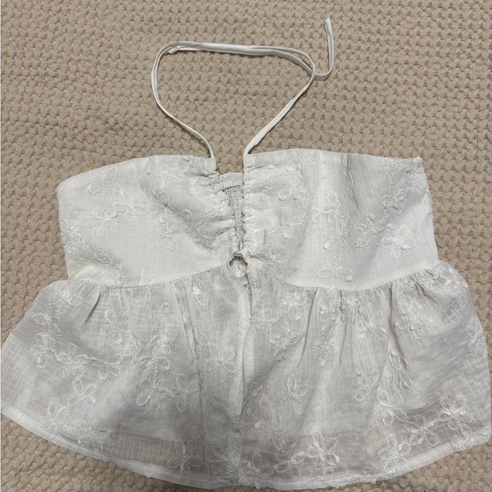 SHEIN White Embroidered Top